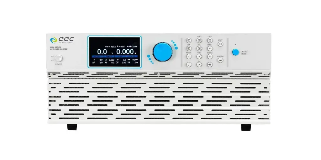 8560. Fuente de alimentación,6000 VA, voltaje de salida hasta 310 V CA, frecuencia de salida de 5 a 1200 Hz, homologado CE