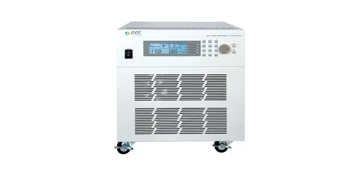 430XAC. Fuente de alimentación, 3KVA, voltaje de salida hasta 600 VCA o 300 VCA por fase, frecuencia de salida hasta 1000 Hz, listado CE