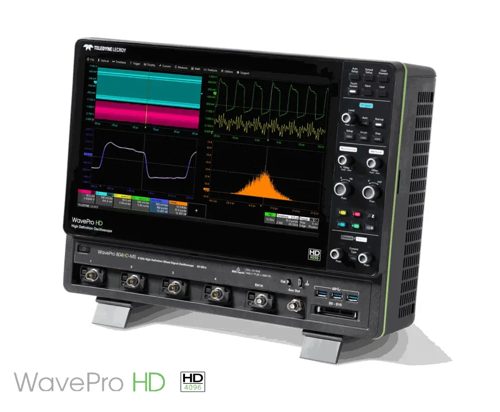 WAVEPRO 404HD-MS. Osciloscopio de señal mixta, 4 GHz, 4+16 Ch, 12 bits, 20 GS/s, 100 Mpts/Ch